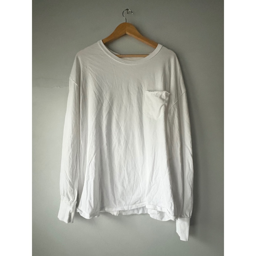 Free People We The Free Fade Into You White Long Sleeve Top Size Large - Picture 2 of 6